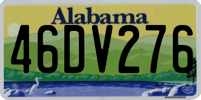 AL license plate 46DV276