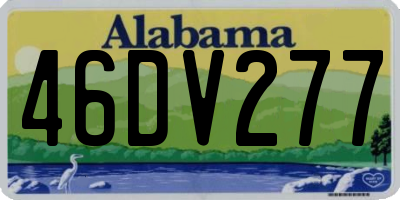 AL license plate 46DV277