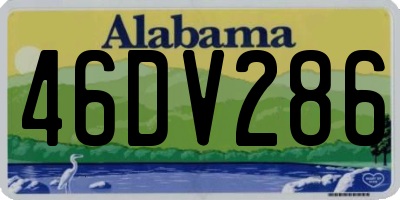 AL license plate 46DV286
