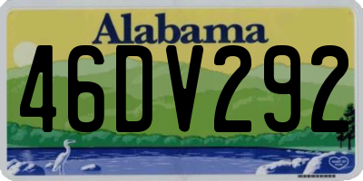 AL license plate 46DV292