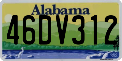 AL license plate 46DV312