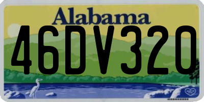 AL license plate 46DV320