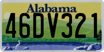 AL license plate 46DV321