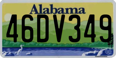 AL license plate 46DV349