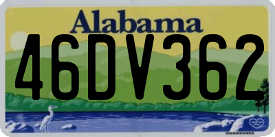 AL license plate 46DV362