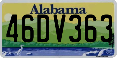 AL license plate 46DV363