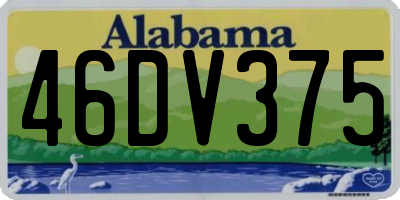 AL license plate 46DV375