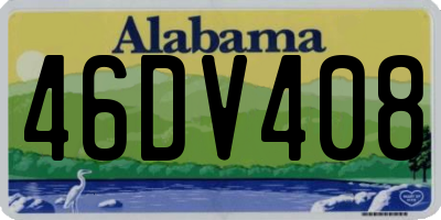 AL license plate 46DV408