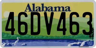 AL license plate 46DV463