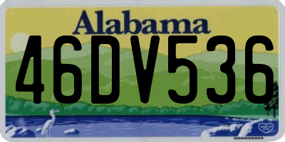 AL license plate 46DV536