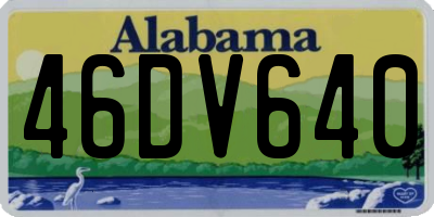 AL license plate 46DV640