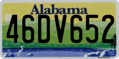 AL license plate 46DV652