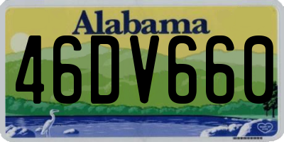 AL license plate 46DV660