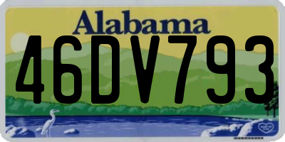 AL license plate 46DV793