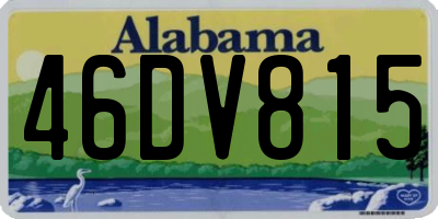 AL license plate 46DV815