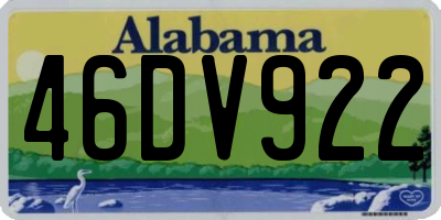 AL license plate 46DV922
