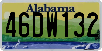 AL license plate 46DW132
