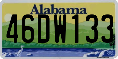 AL license plate 46DW133