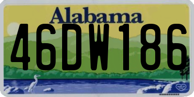 AL license plate 46DW186