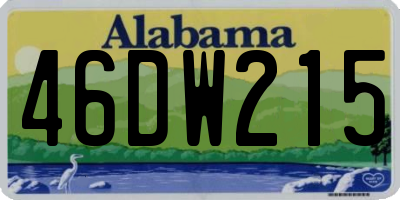 AL license plate 46DW215