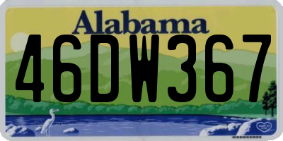 AL license plate 46DW367