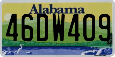 AL license plate 46DW409