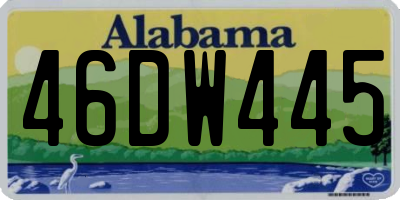 AL license plate 46DW445