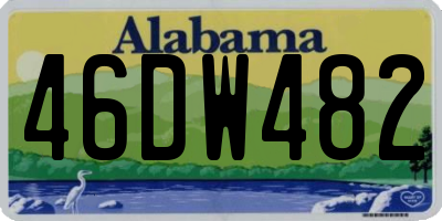 AL license plate 46DW482