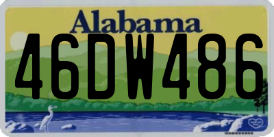 AL license plate 46DW486