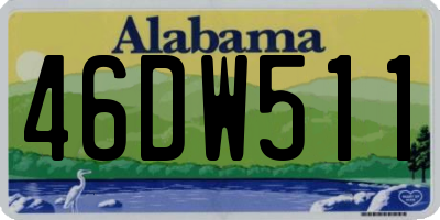 AL license plate 46DW511