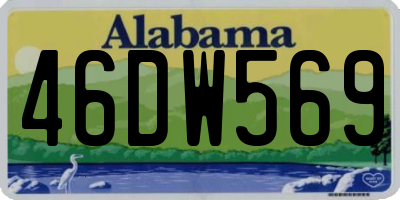 AL license plate 46DW569
