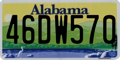 AL license plate 46DW570