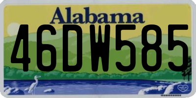 AL license plate 46DW585