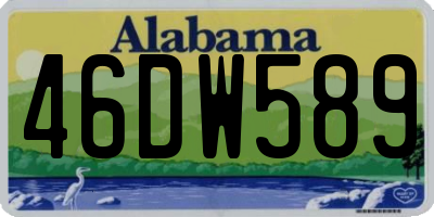 AL license plate 46DW589