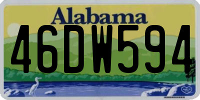AL license plate 46DW594
