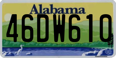 AL license plate 46DW610
