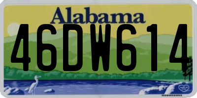 AL license plate 46DW614