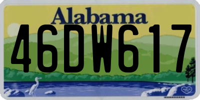 AL license plate 46DW617
