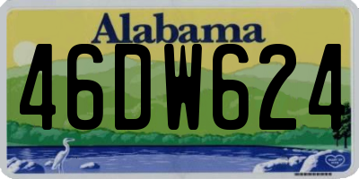 AL license plate 46DW624