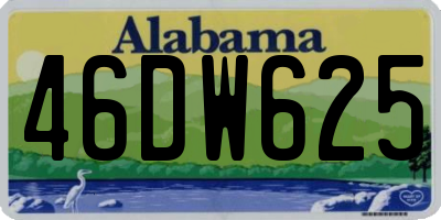 AL license plate 46DW625