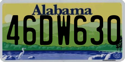 AL license plate 46DW630