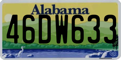 AL license plate 46DW633