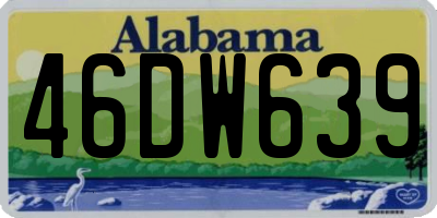 AL license plate 46DW639