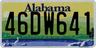 AL license plate 46DW641