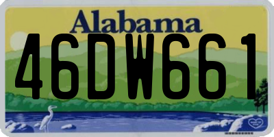 AL license plate 46DW661