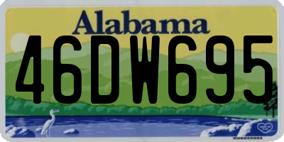AL license plate 46DW695