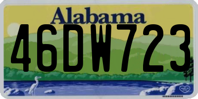 AL license plate 46DW723