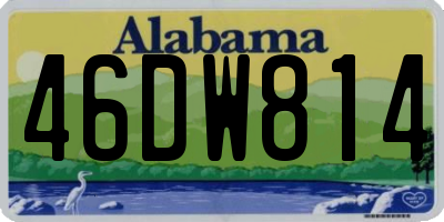 AL license plate 46DW814