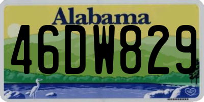 AL license plate 46DW829