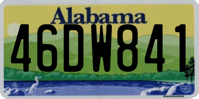 AL license plate 46DW841
